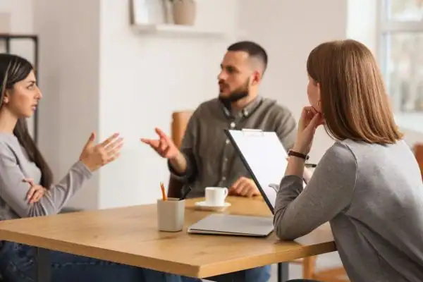 Image of couple access free mediation using family mediation voucher scheme Brigg